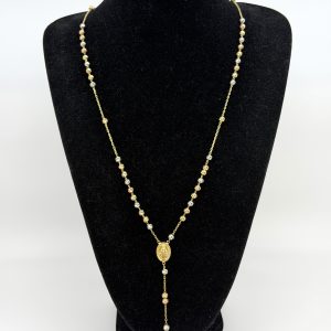 Lanț rozariu 3 culori aur 14k (17.68 grame) cod:4688